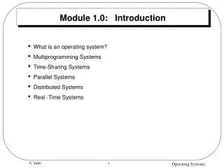 Module 1.0: Introduction