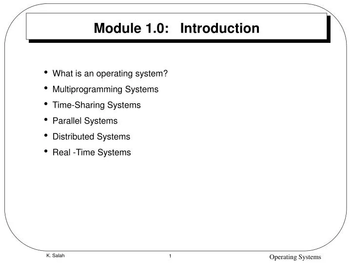module 1 0 introduction