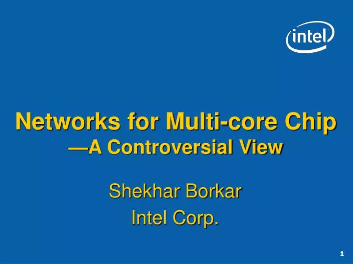 networks for multi core chip a controversial view
