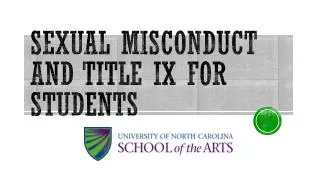 Sexual Misconduct and Title IX for Students