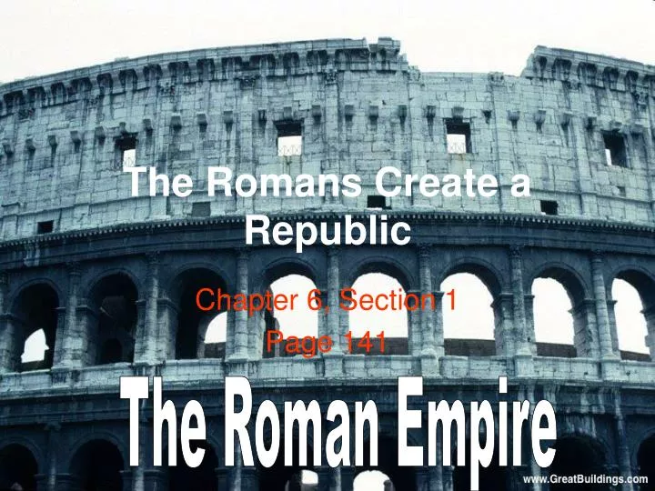 the romans create a republic