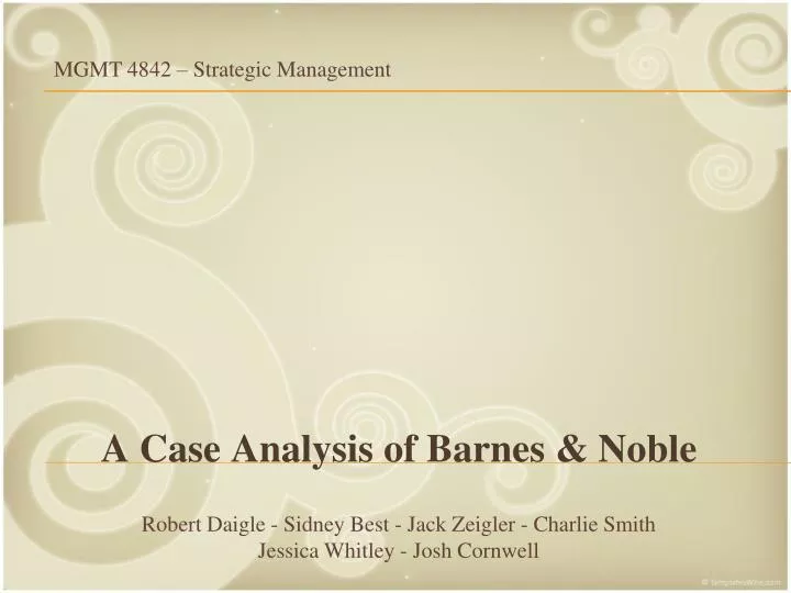 a case analysis of barnes noble