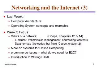 Networking and the Internet (3)