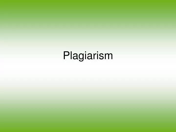 plagiarism