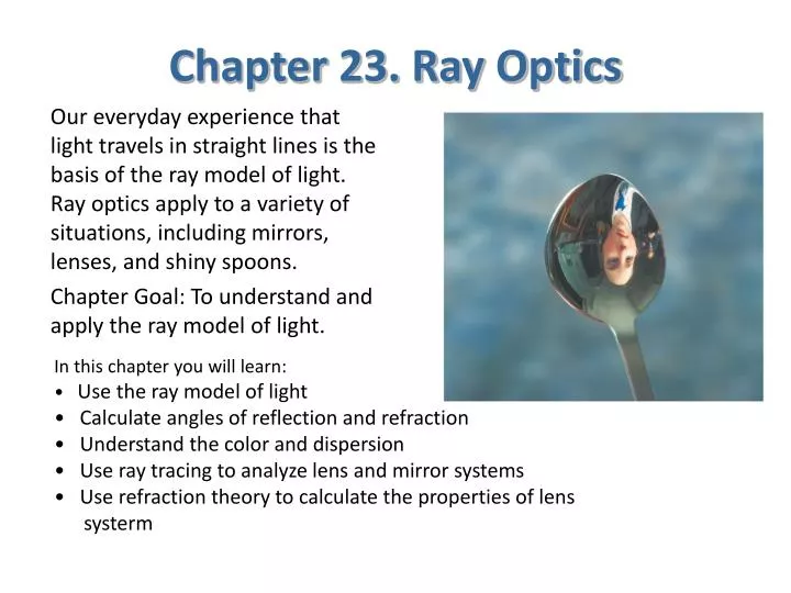 chapter 23 ray optics