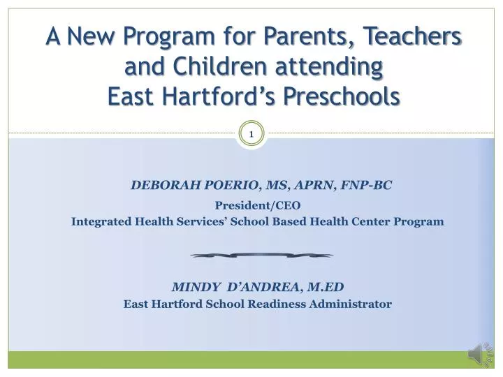 a new program for parents teachers and children attending east hartford s preschools
