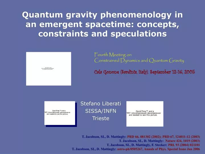 quantum gravity phenomenology in an emergent spacetime concepts constraints and speculations