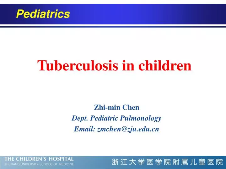 tuberculosis in children