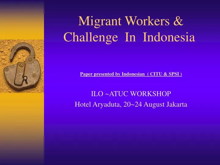 migrant workers challenge in indonesia