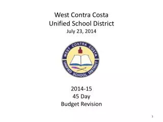 West Contra Costa Unified School District July 23, 2014