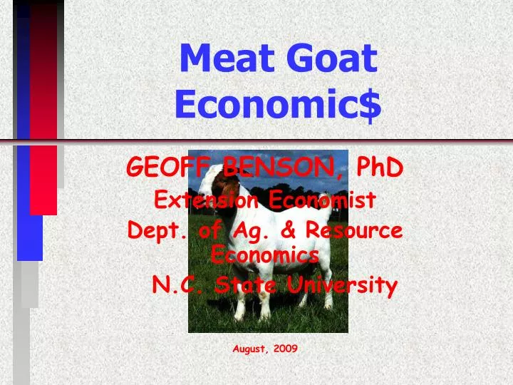 meat goat economic