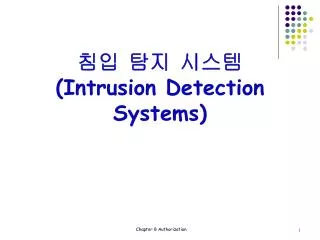 intrusion detection systems