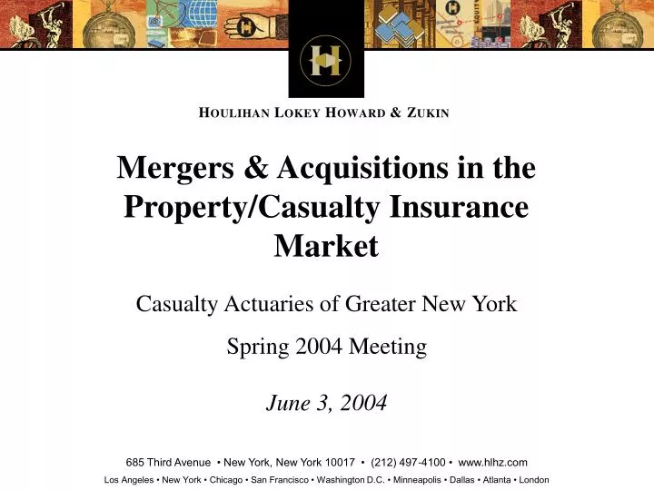 mergers acquisitions in the property casualty insurance market