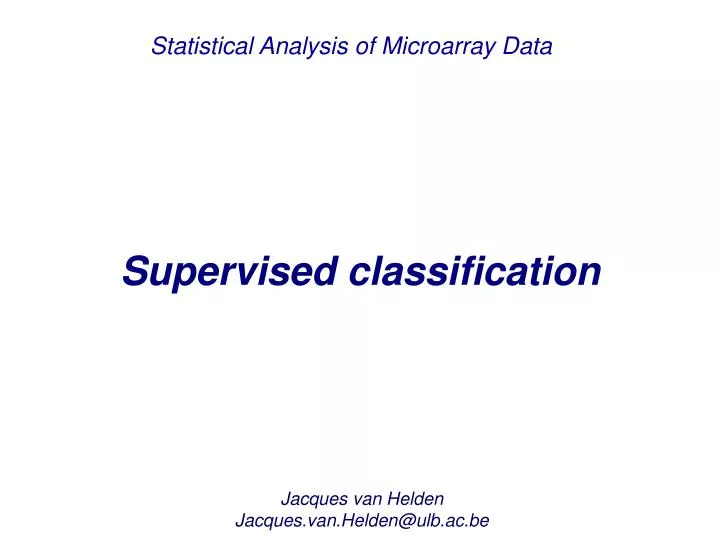 statistical analysis of microarray data