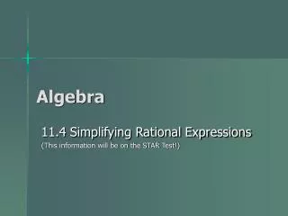 Algebra