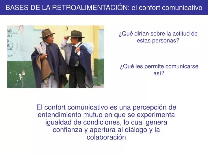 bases de la retroalimentaci n el confort comunicativo