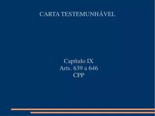 cap tulo ix arts 639 a 646 cpp