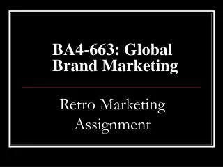 BA4-663: Global Brand Marketing