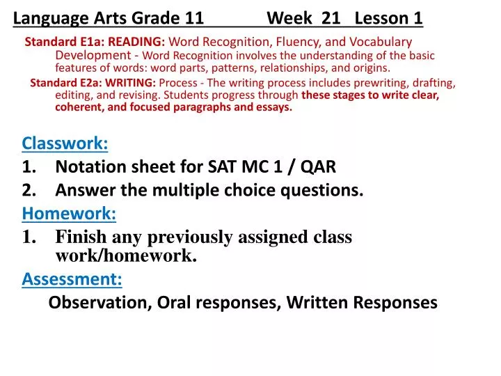 language arts grade 11 week 21 lesson 1