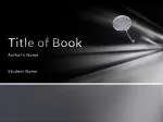Title of Book - slide 1