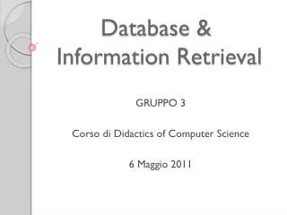 database information retrieval
