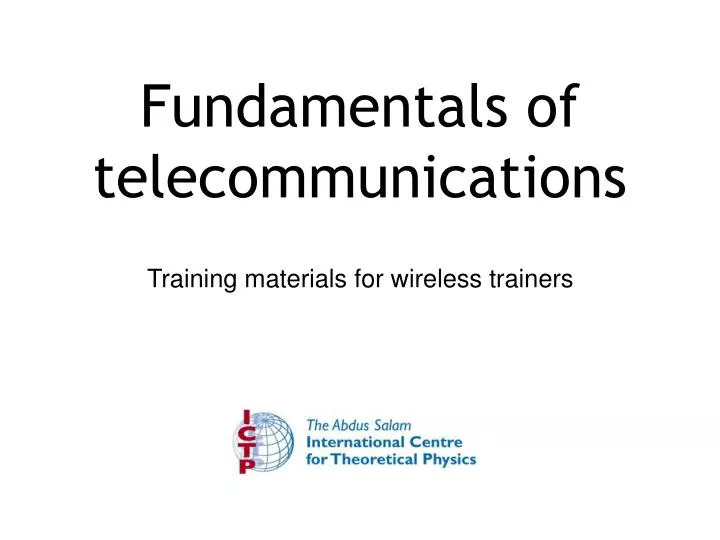 fundamentals of telecommunications