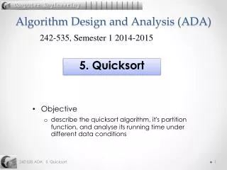 Algorithm Design and Analysis (ADA)