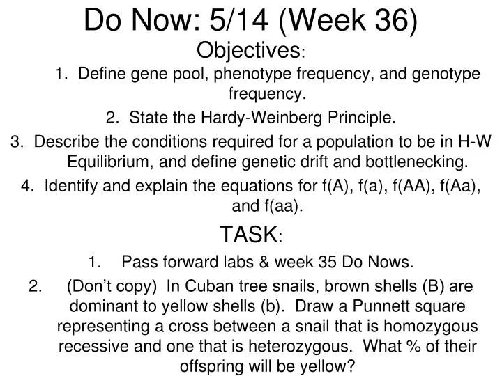 do now 5 14 week 36