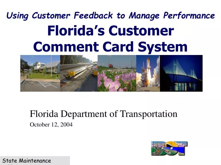 using customer feedback to manage performance florida s customer comment card system