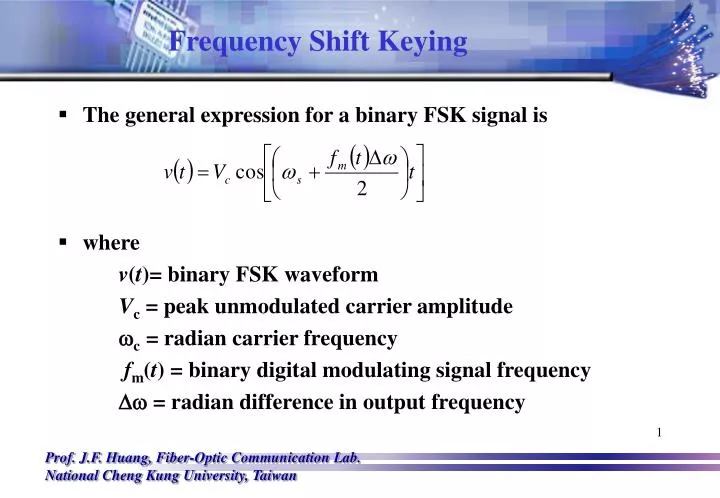 frequency shift keying
