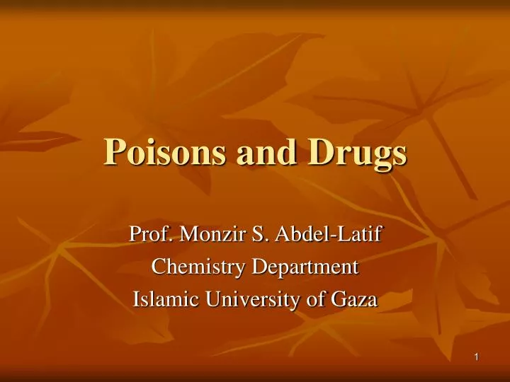 poisons and drugs