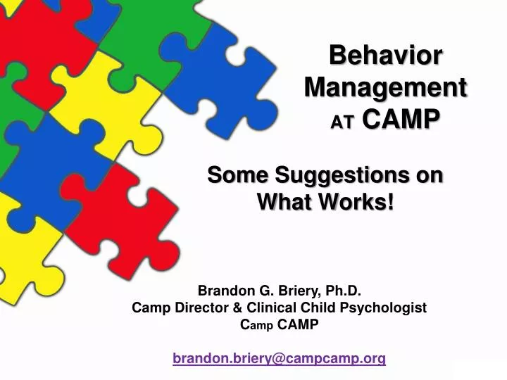 behavior management at camp