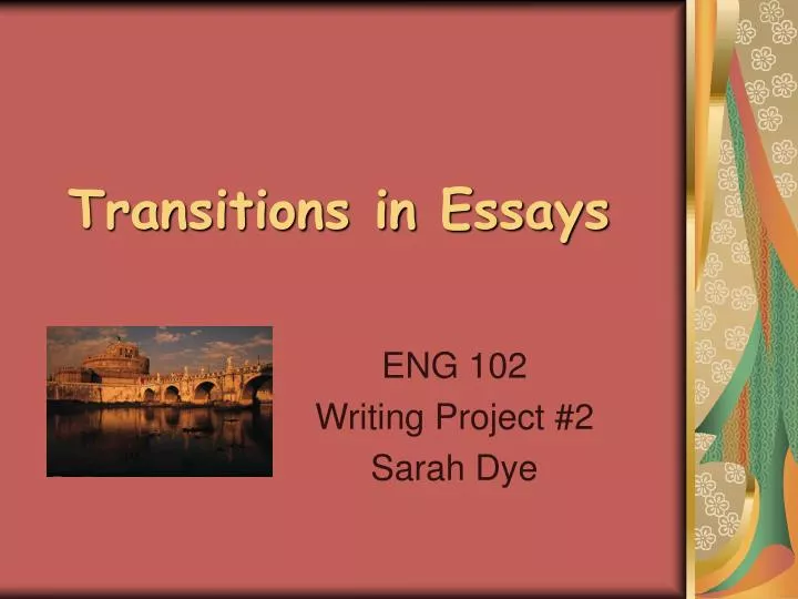 transitions in essays