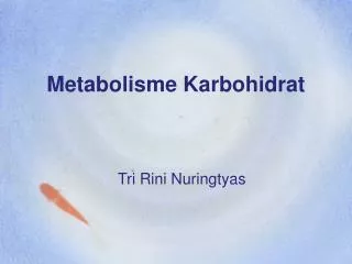 metabolisme karbohidrat