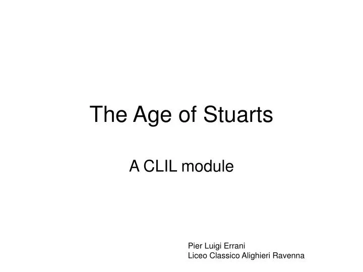 the age of stuarts