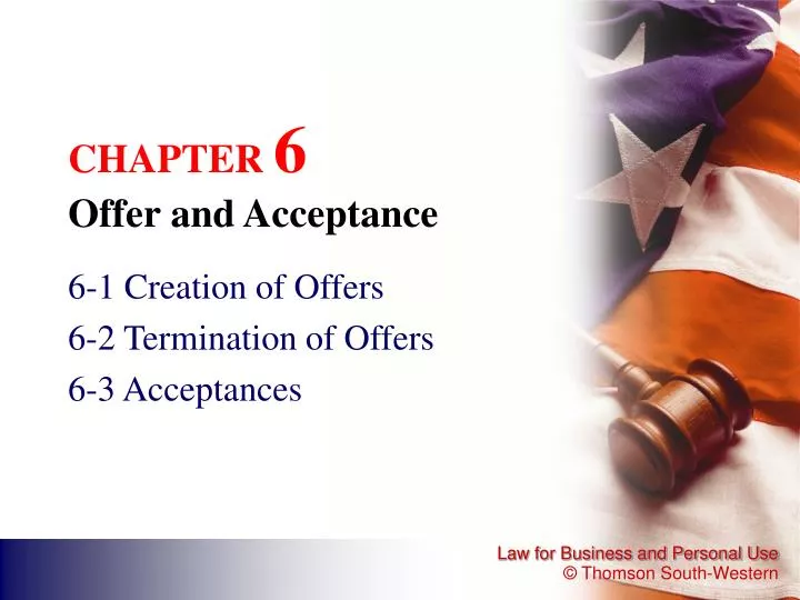 chapter 6 offer and acceptance