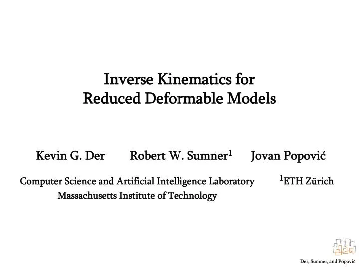 inverse kinematics for reduced deformable models