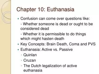 Chapter 10: Euthanasia