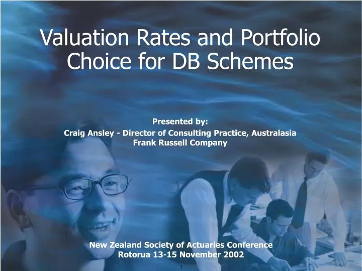 valuation rates and portfolio choice for db schemes
