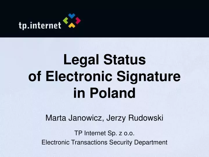 legal status of electronic signature in poland