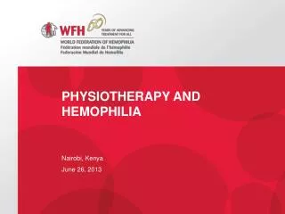 Physiotherapy and hemophilia