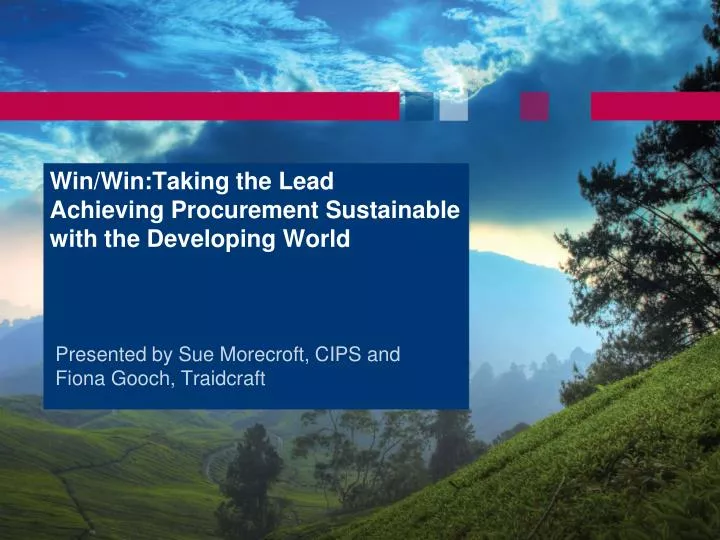 win win taking the lead achieving procurement sustainable with the developing world