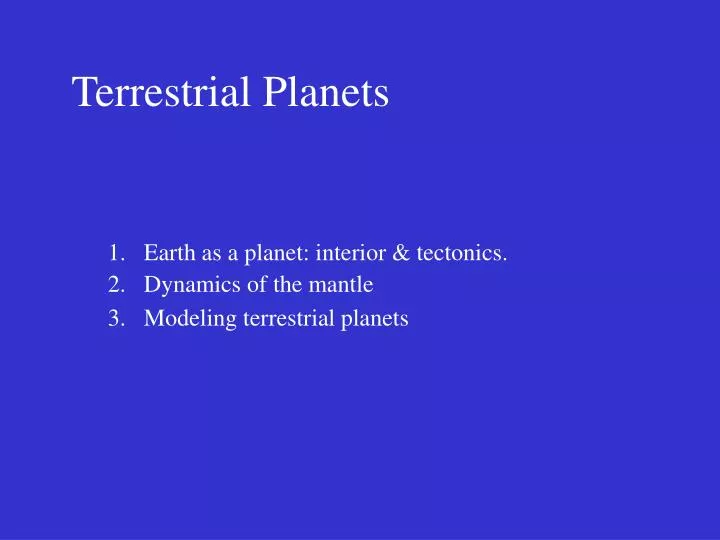 terrestrial planets