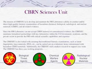 CBRN Sciences Unit