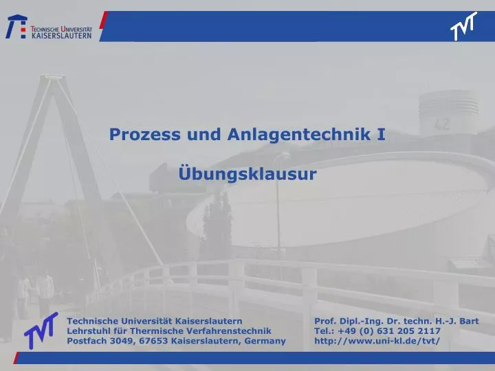 prozess und anlagentechnik i bungsklausur