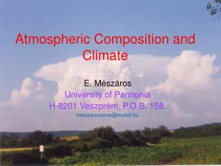 Atmospheric Composition and Climate