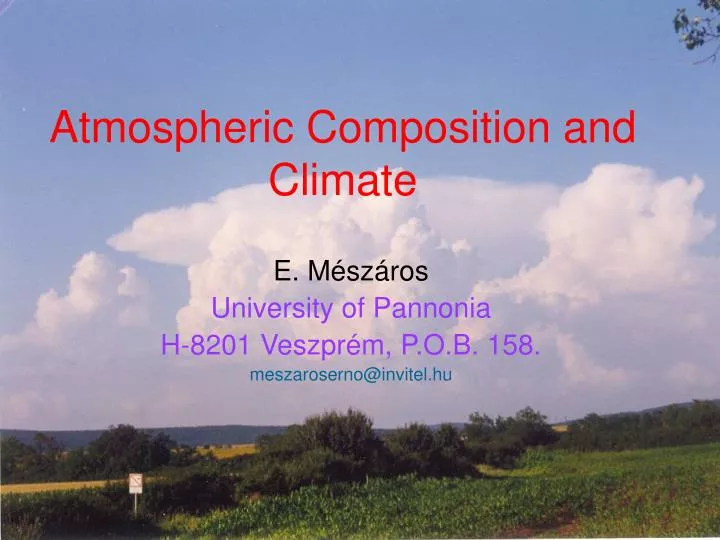 atmospheric composition and climate