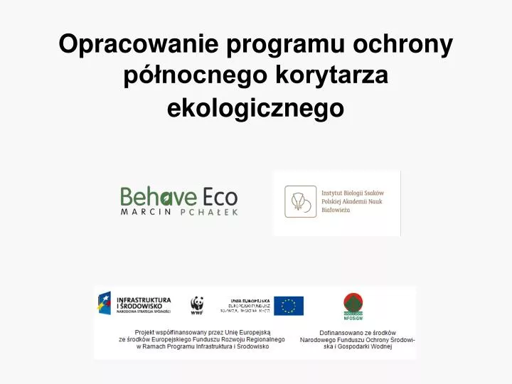 opracowanie programu ochrony p nocnego korytarza ekologicznego