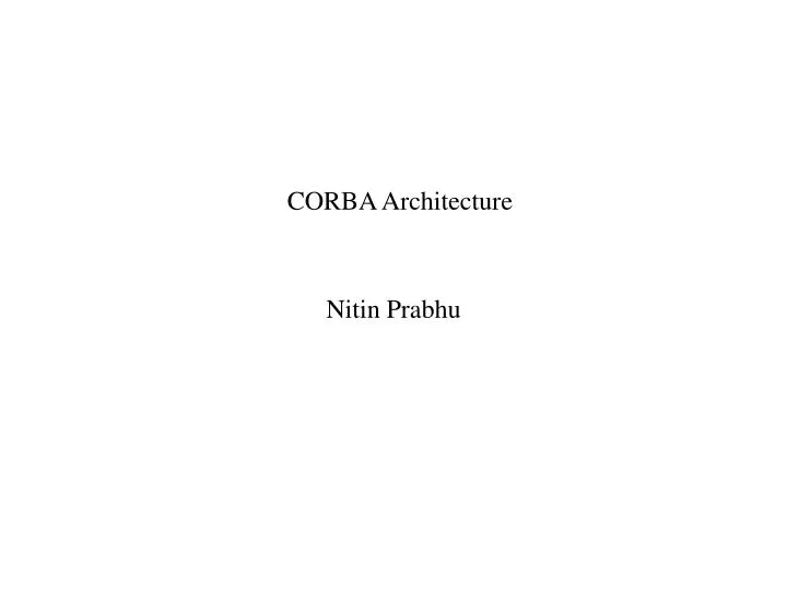 corba architecture