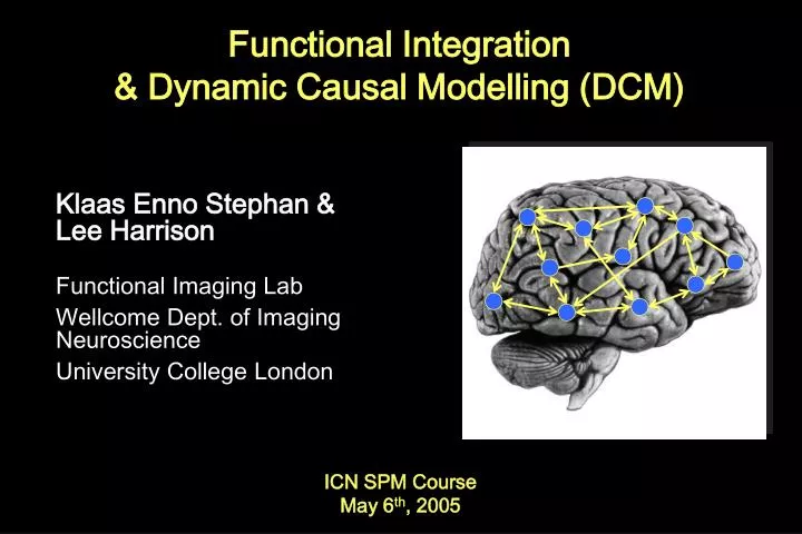 functional integration dynamic causal modelling dcm
